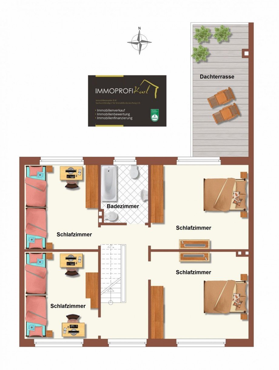 Grundriss OG Reihenmittelhaus Waldfeucht