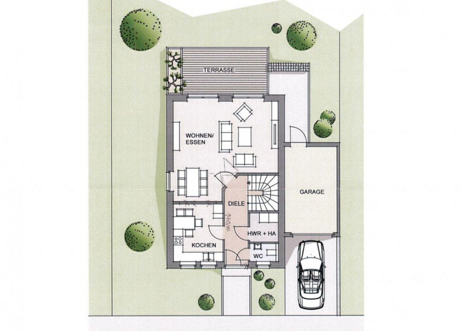 Grundriss EG Einfamilienhaus Wassenberg