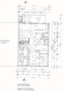 Grundriss 1OG Ger�umige Maisonettewohnung (Zweifamilienhaus) mit Garage in guter Lage