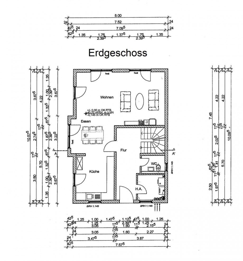 Grundriss EG Einfamilienhaus Wassenberg