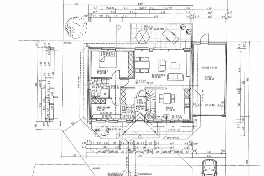 Grundriss EG Einfamilienhaus Wassenberg