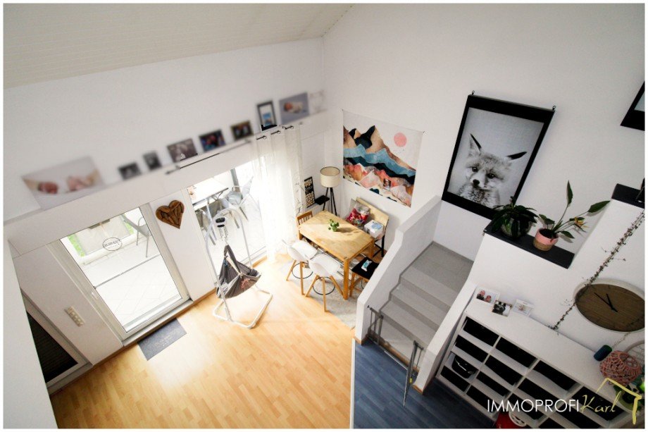 Blick Gallerie zum Wohnzimmer Maisonettewohnung H�ckelhoven