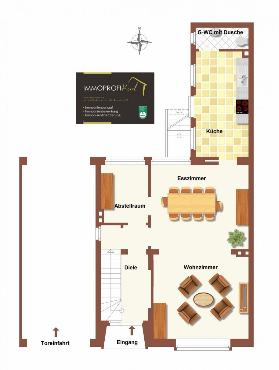 Grundriss EG Reihenmittelhaus Waldfeucht