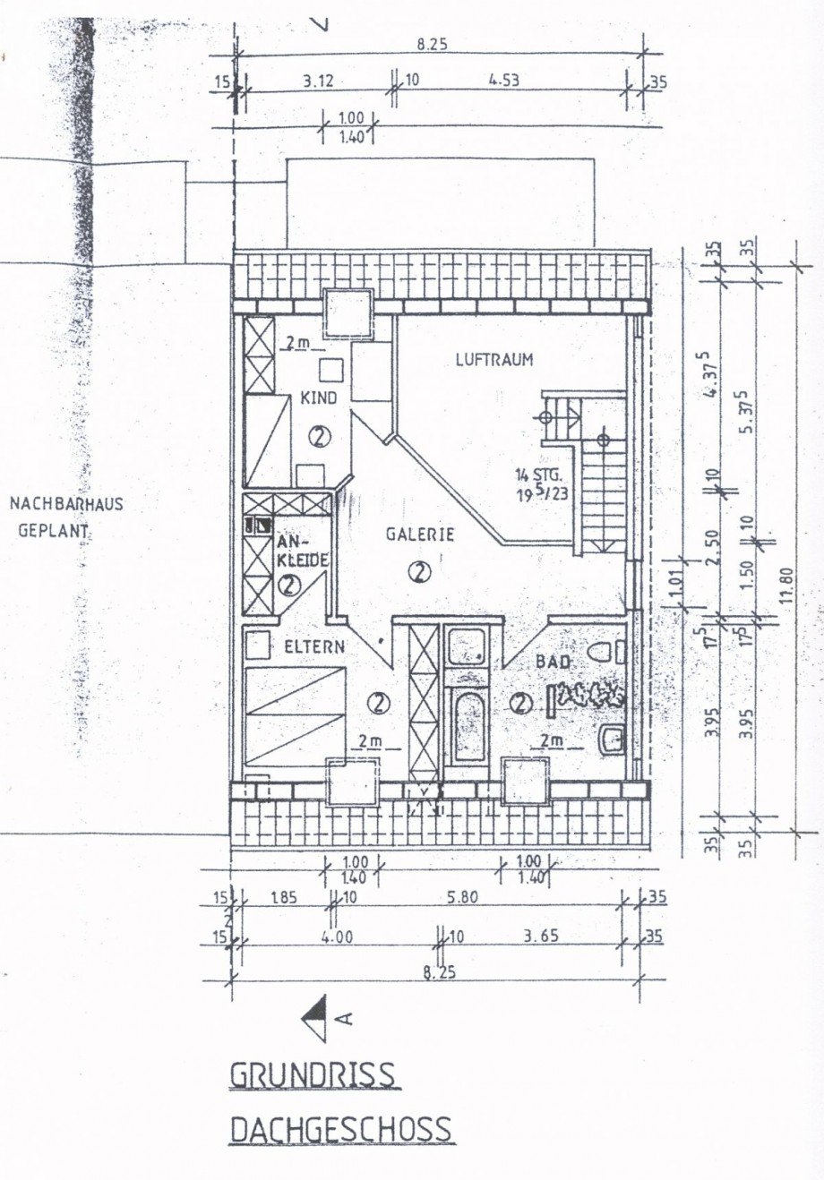 Grundriss DG Maisonettewohnung H�ckelhoven