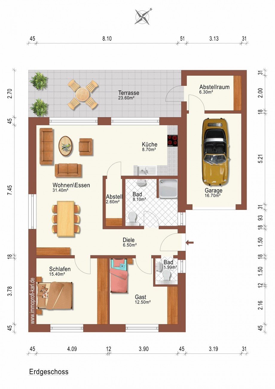 Grundriss Bungalow Wassenberg