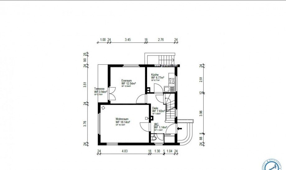 Grundriss Erdgeschoss Einfamilienhaus Heinsberg